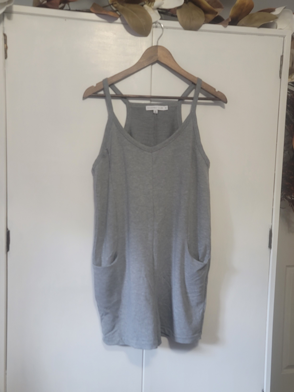 Sincerely Jules Gray V-Neck Tank Dress with Pockets